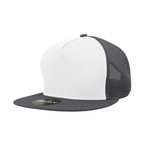 5 Panel High Profile Structured Cotton Blend Trucker