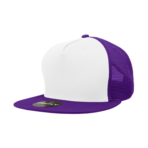 5 Panel High Profile Structured Cotton Blend Trucker
