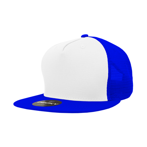 5 Panel High Profile Structured Cotton Blend Trucker