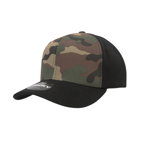 6 Panel Mid Profile Structured Camo Cap