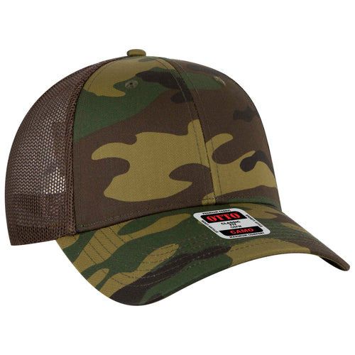 OTTO CAP® Camouflage 6 Panel Low Profile Mesh Back Trucker Hat