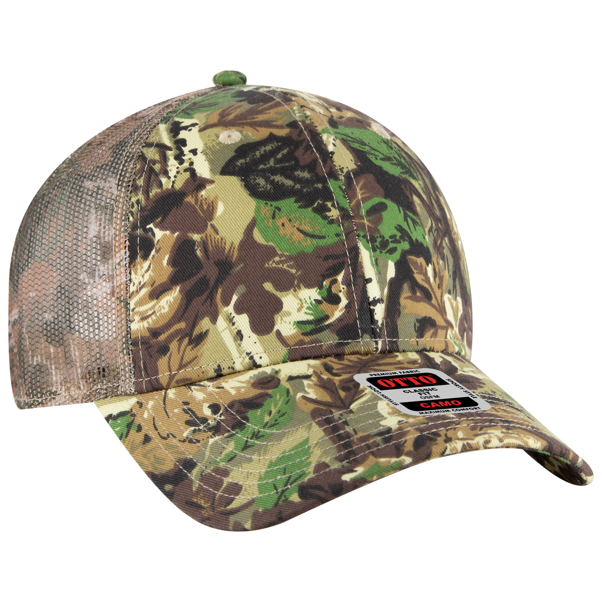 OTTO CAP® Camouflage 6 Panel Low Profile Mesh Back Trucker Hat