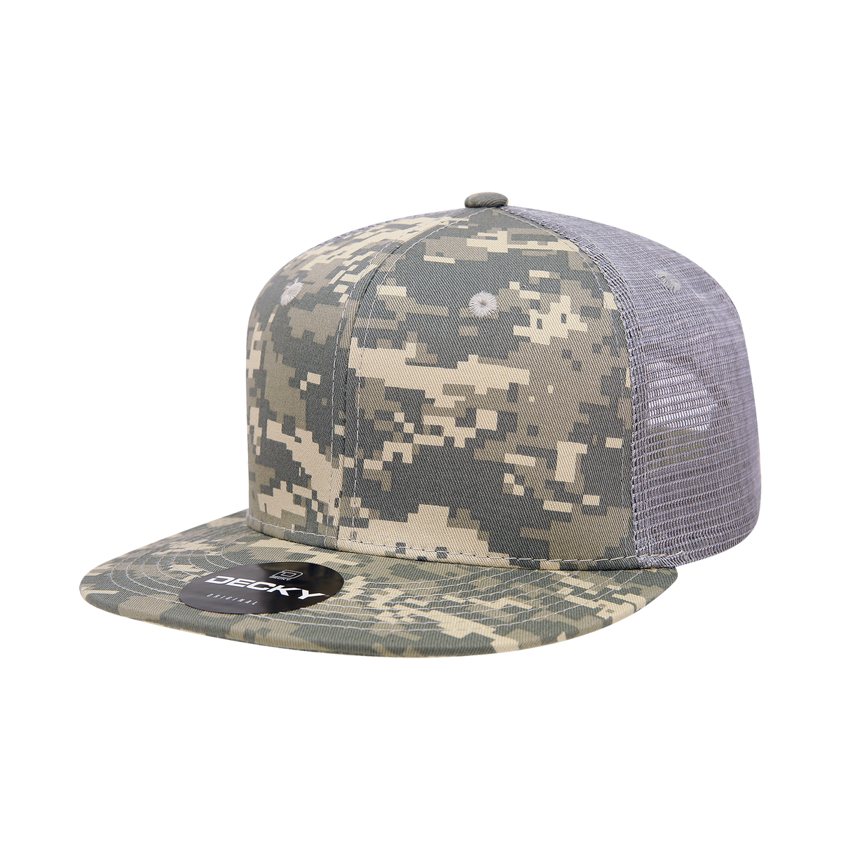 6 Panel High Profile Structured Camo Trucker