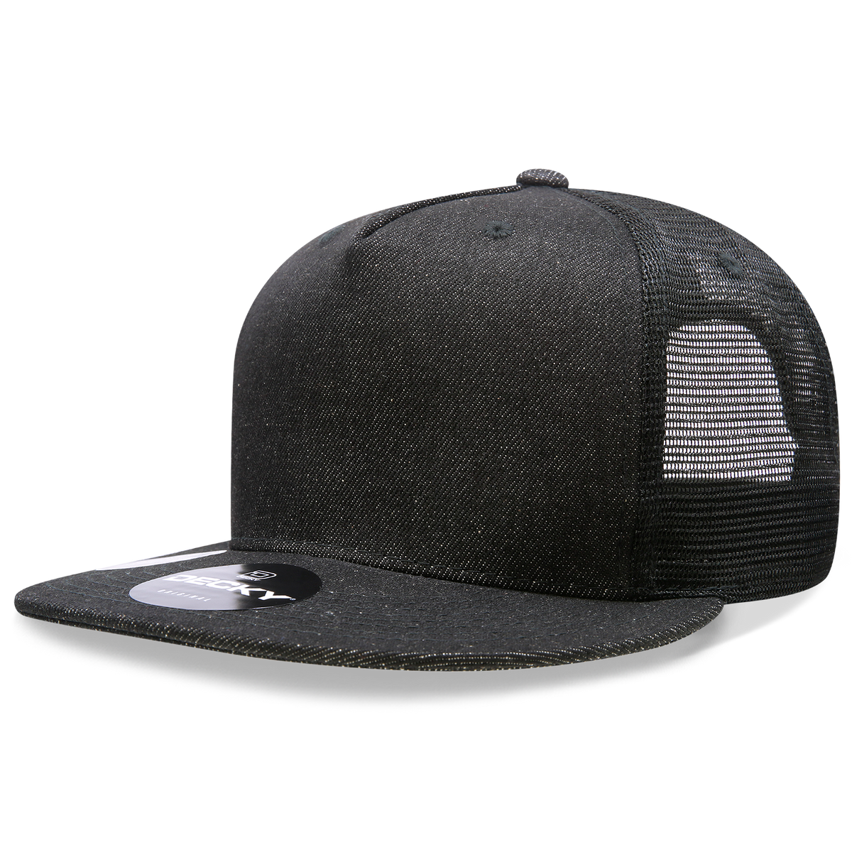 5 Panel High Profile Structured Denim Trucker