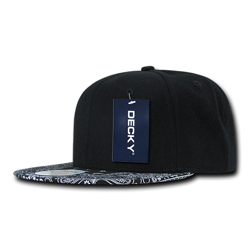 6 Panel High Profile Structured Bandanna Bill Snapback