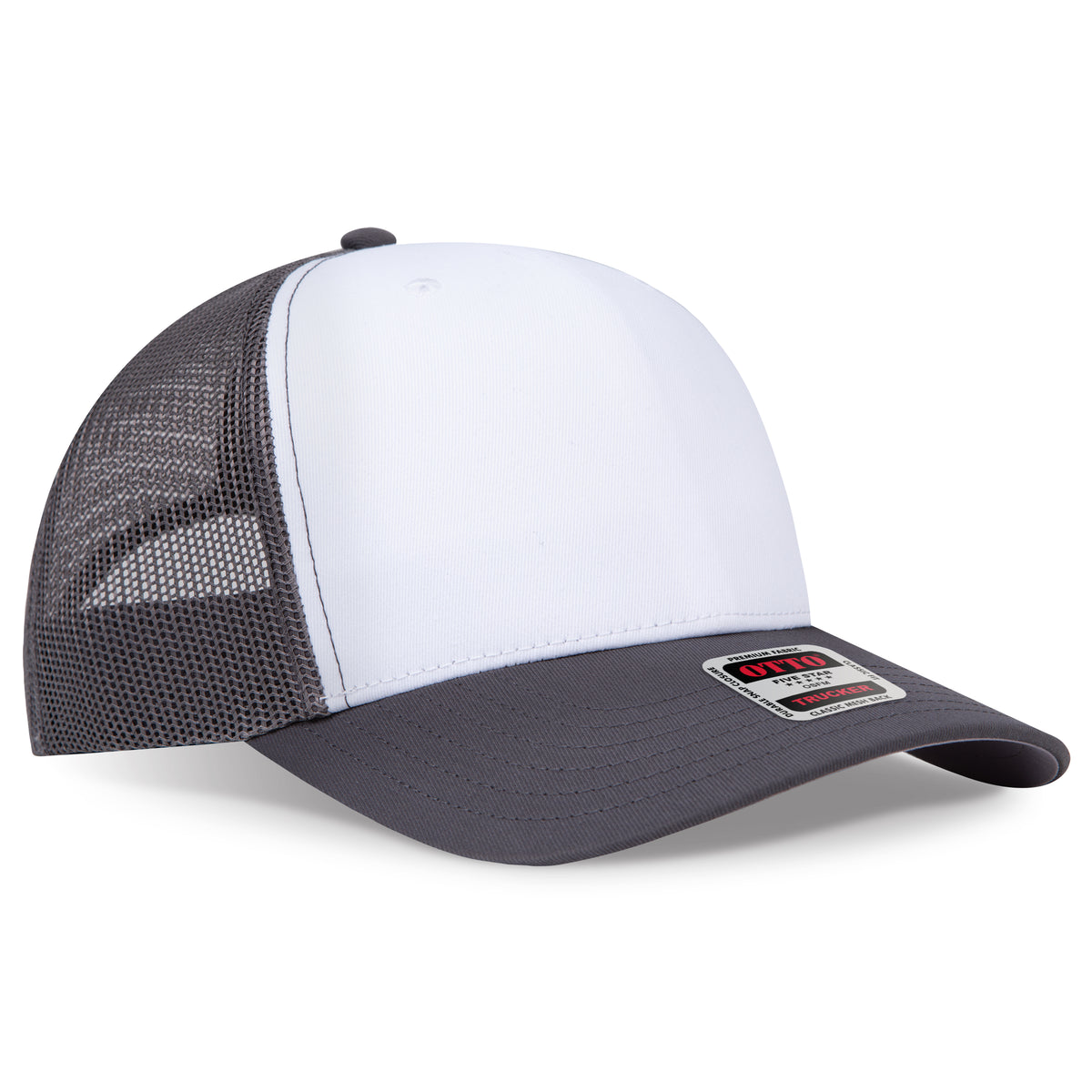 OTTO CAP® Seamless 6 Panel Mid Profile Mesh Back Trucker Hat