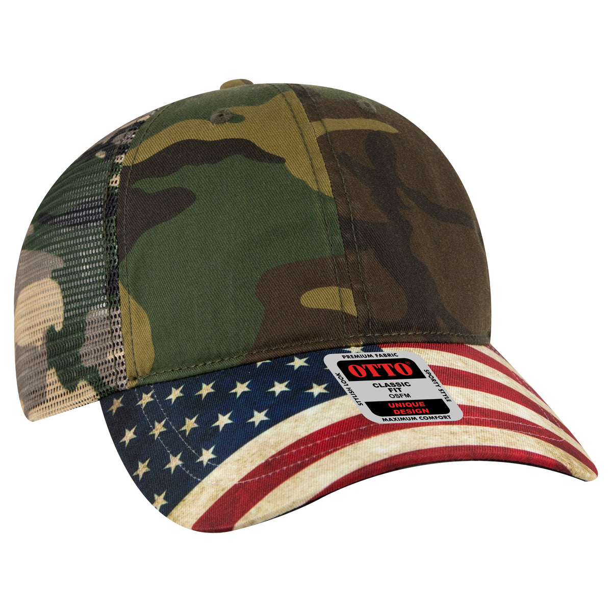 OTTO CAP® 6 Panel Low Profile Mesh Back Trucker Dad Hat