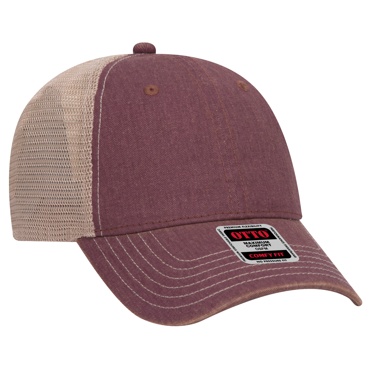 OTTO CAP® 6 Panel Low Profile Mesh Back Trucker Dad Hat