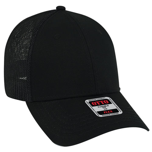 OTTO CAP® OTTO FLEX® Fitted 6 Panel Low Profile Mesh Back Trucker Hat