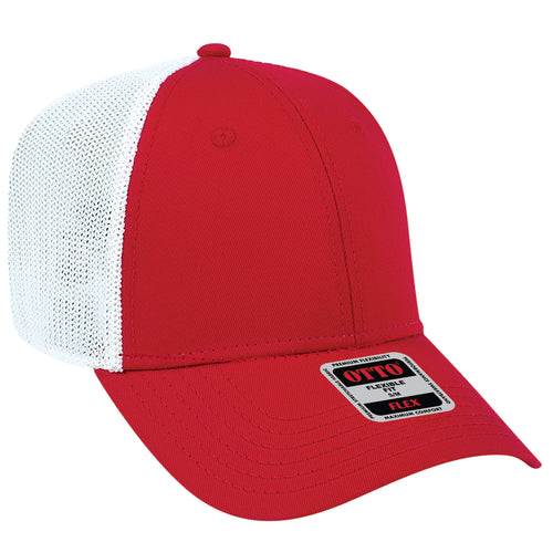 OTTO CAP® OTTO FLEX® Fitted 6 Panel Low Profile Mesh Back Trucker Hat