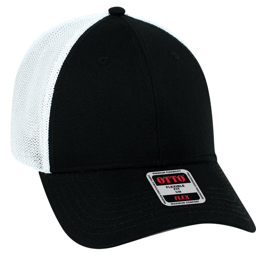 OTTO CAP® OTTO FLEX® Fitted 6 Panel Low Profile Mesh Back Trucker Hat