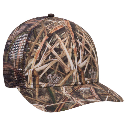 OTTO CAP® Mossy Oak Camouflage Superior Polyester Twill 6 Panel Low Profile Mesh Back Trucker Hat