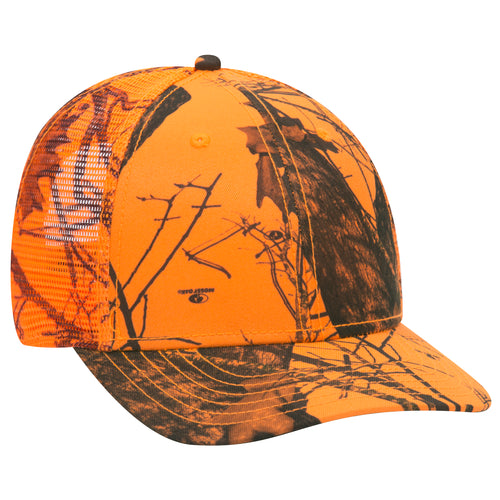 OTTO CAP® Mossy Oak® Camouflage 6 Panel Low Profile Mesh Back Trucker Hat