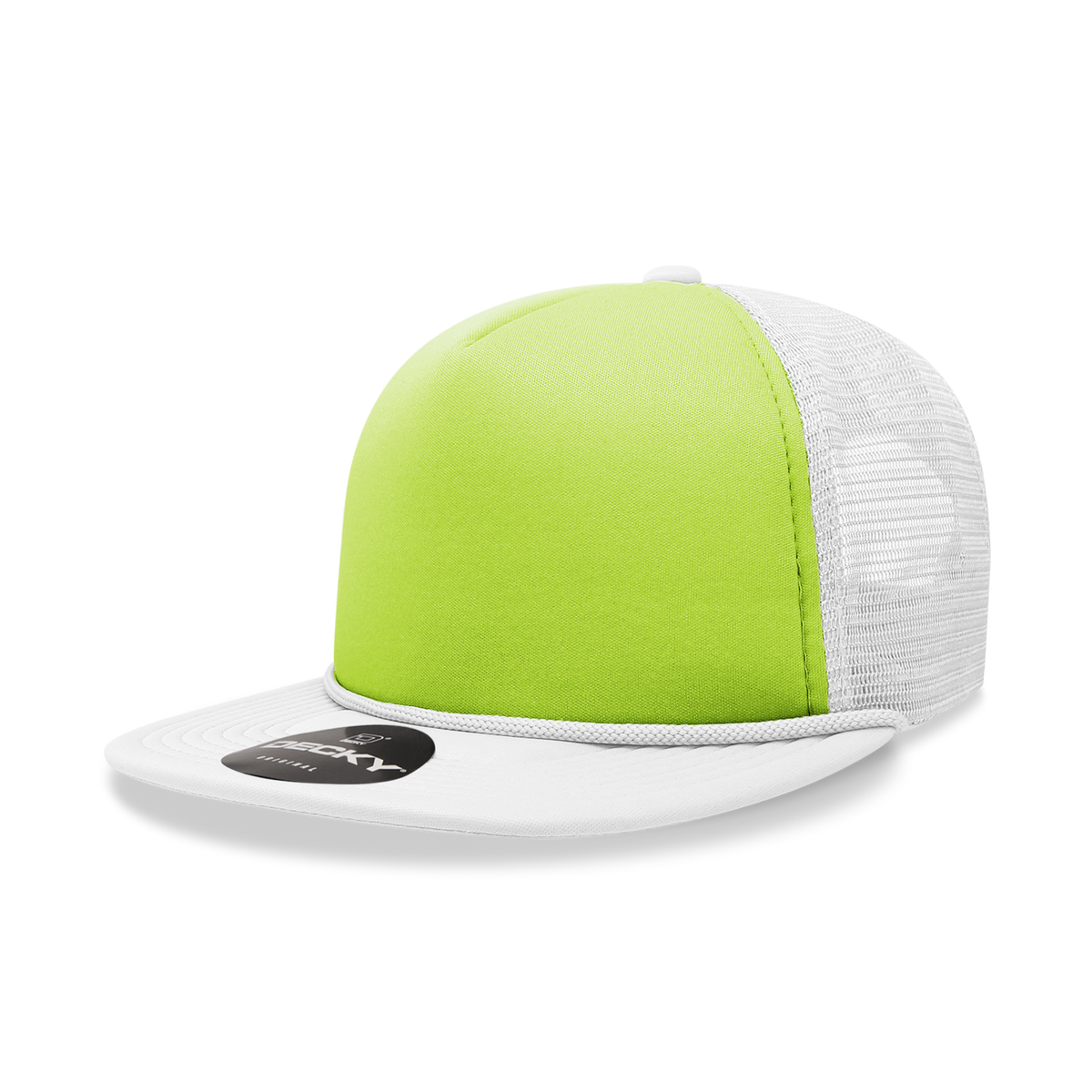 5 Panel High Profile Structured Two Tone Foam Trucker