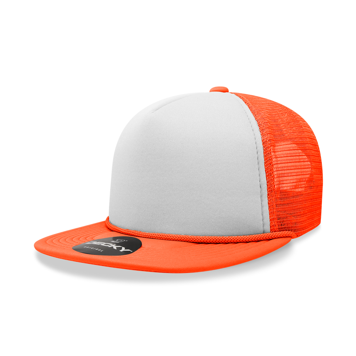 5 Panel High Profile Structured Two Tone Foam Trucker
