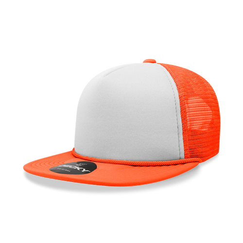 5 Panel High Profile Structured Two Tone Foam Trucker