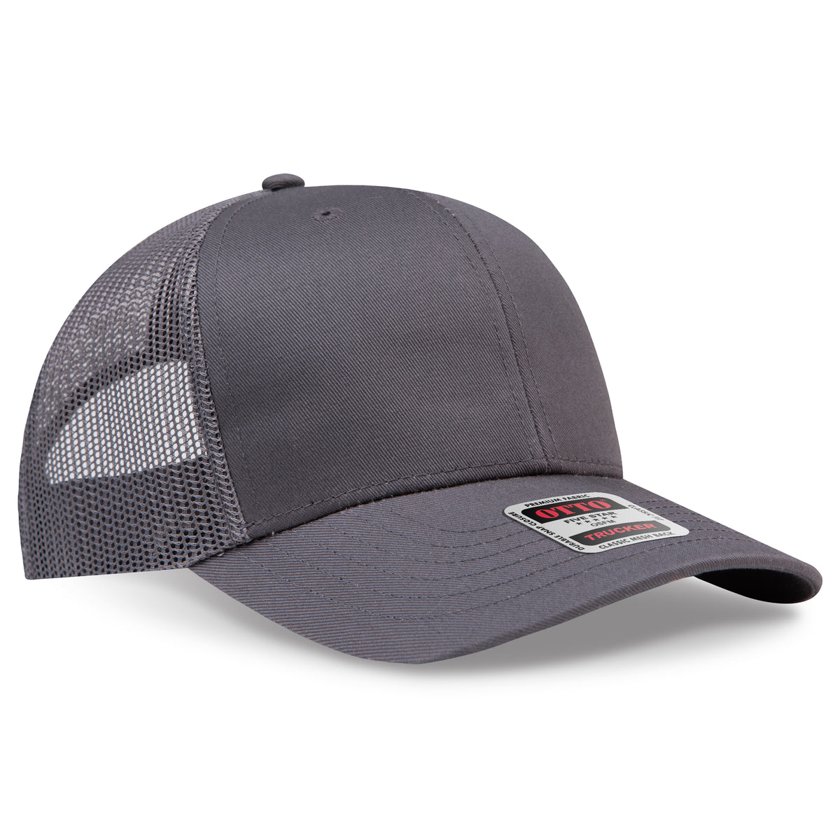 OTTO CAP® 6 Panel Mid Profile Mesh Back Trucker Hat