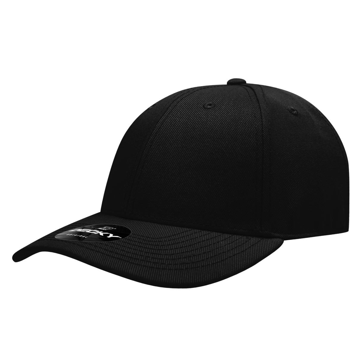 6 Panel High Profile Structured Acrylic/Polyester Fitted