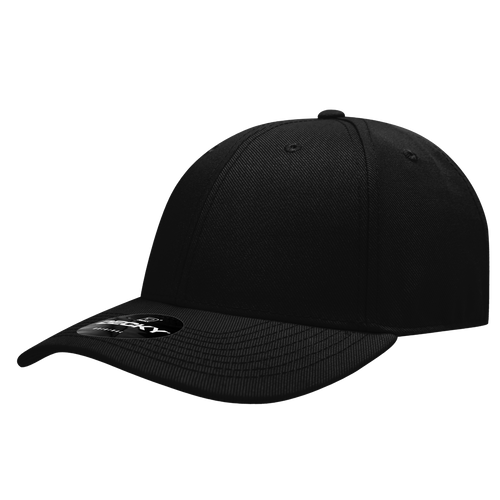 6 Panel High Profile Structured Acrylic/Polyester Fitted