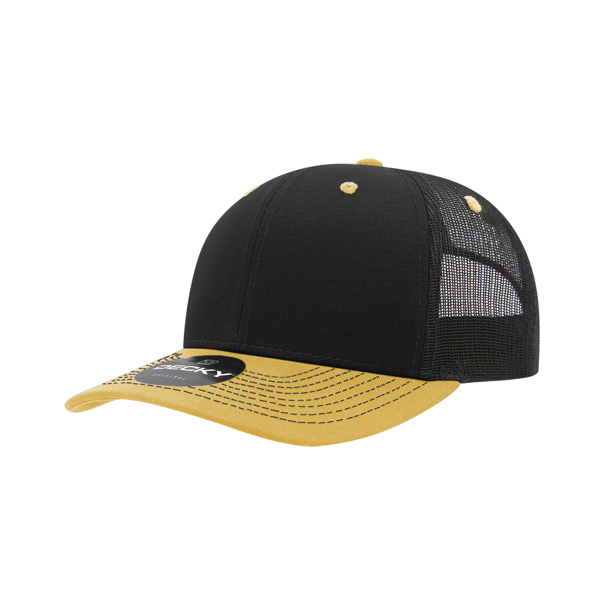 6 Panel Mid Profile Structured Contra-Stitch Trucker