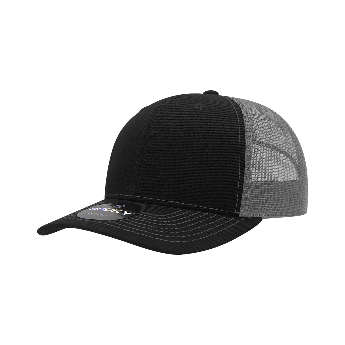 6 Panel Mid Profile Structured Contra-Stitch Trucker