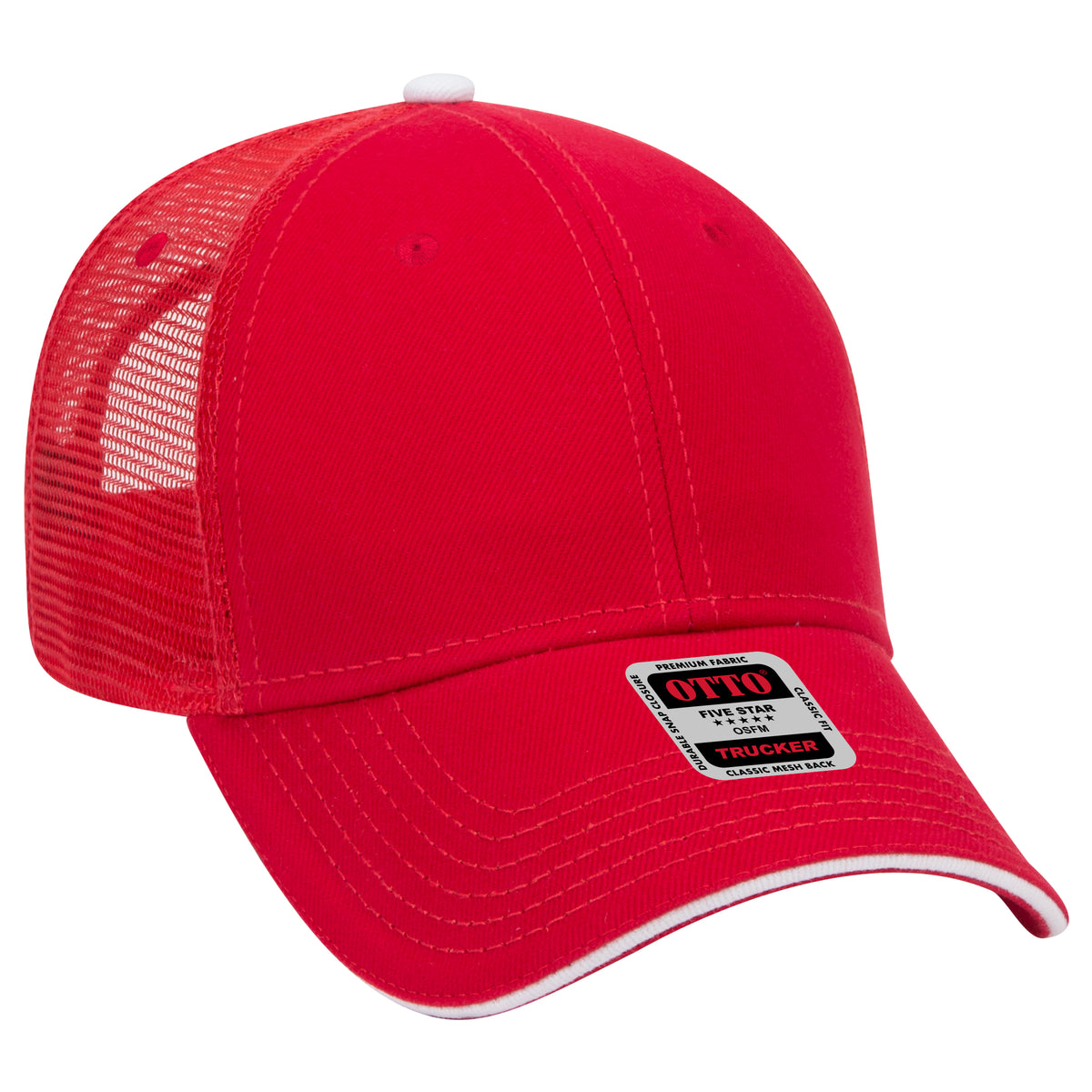 OTTO CAP® 6 Panel Low Profile Mesh Back Trucker Hat