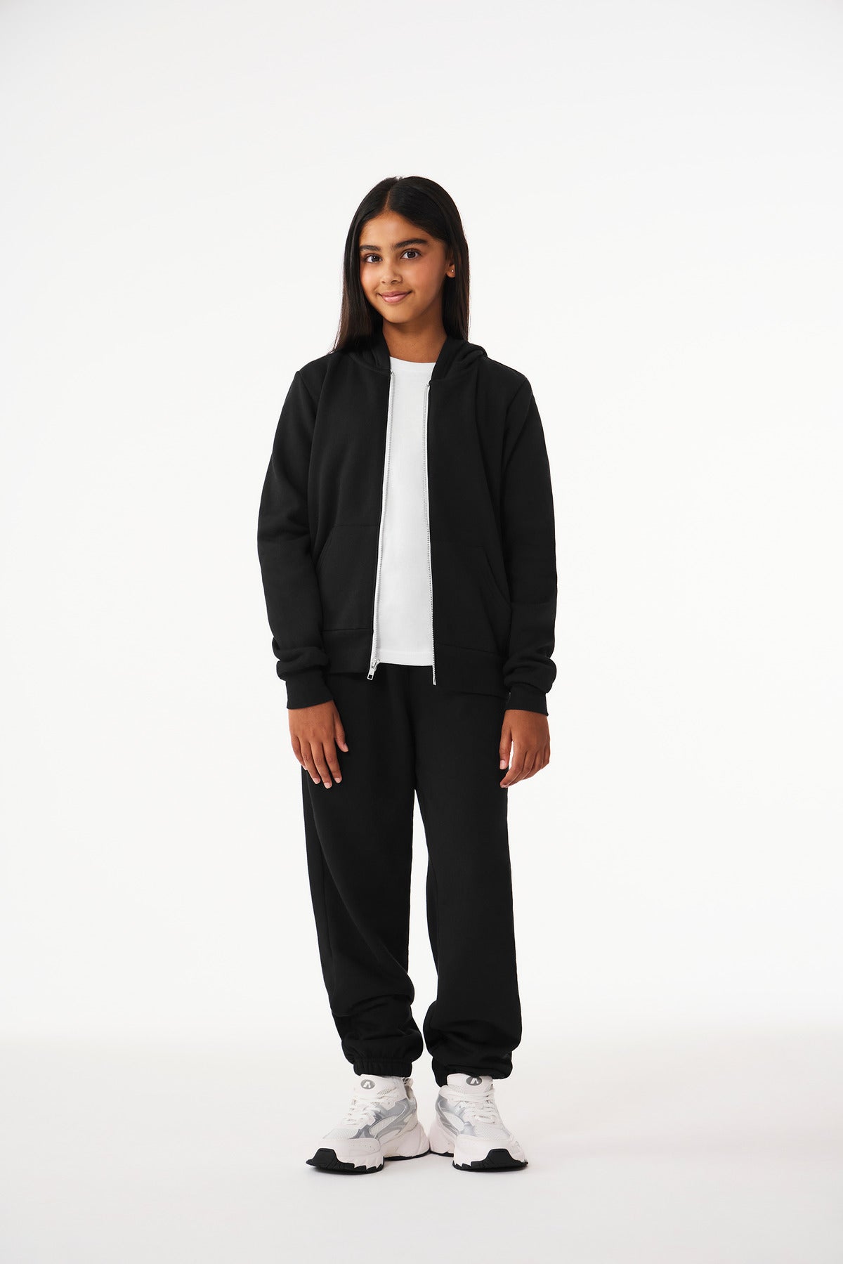 BELLA+CANVAS ®  Youth Sponge Fleece Full-Zip Hooded Sweatshirt BC3739Y