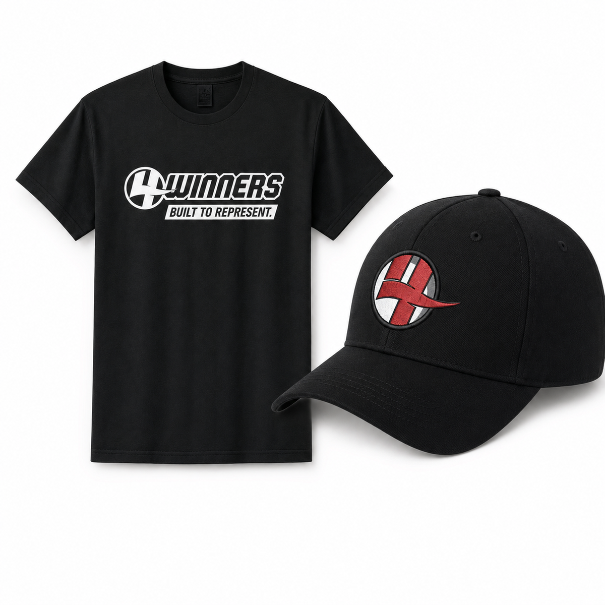 Bundle B | 25 Custom T-Shirts + 25 Custom Hats | $369 + Shipping
