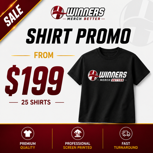 25 Custom T-Shirts | Your Logo | $199