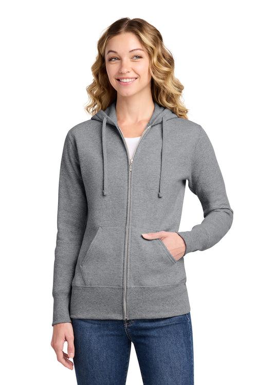 Port & Co ®  Women's Core Fleece Full-Zip Hooded Sweatshirt. LPC78ZH