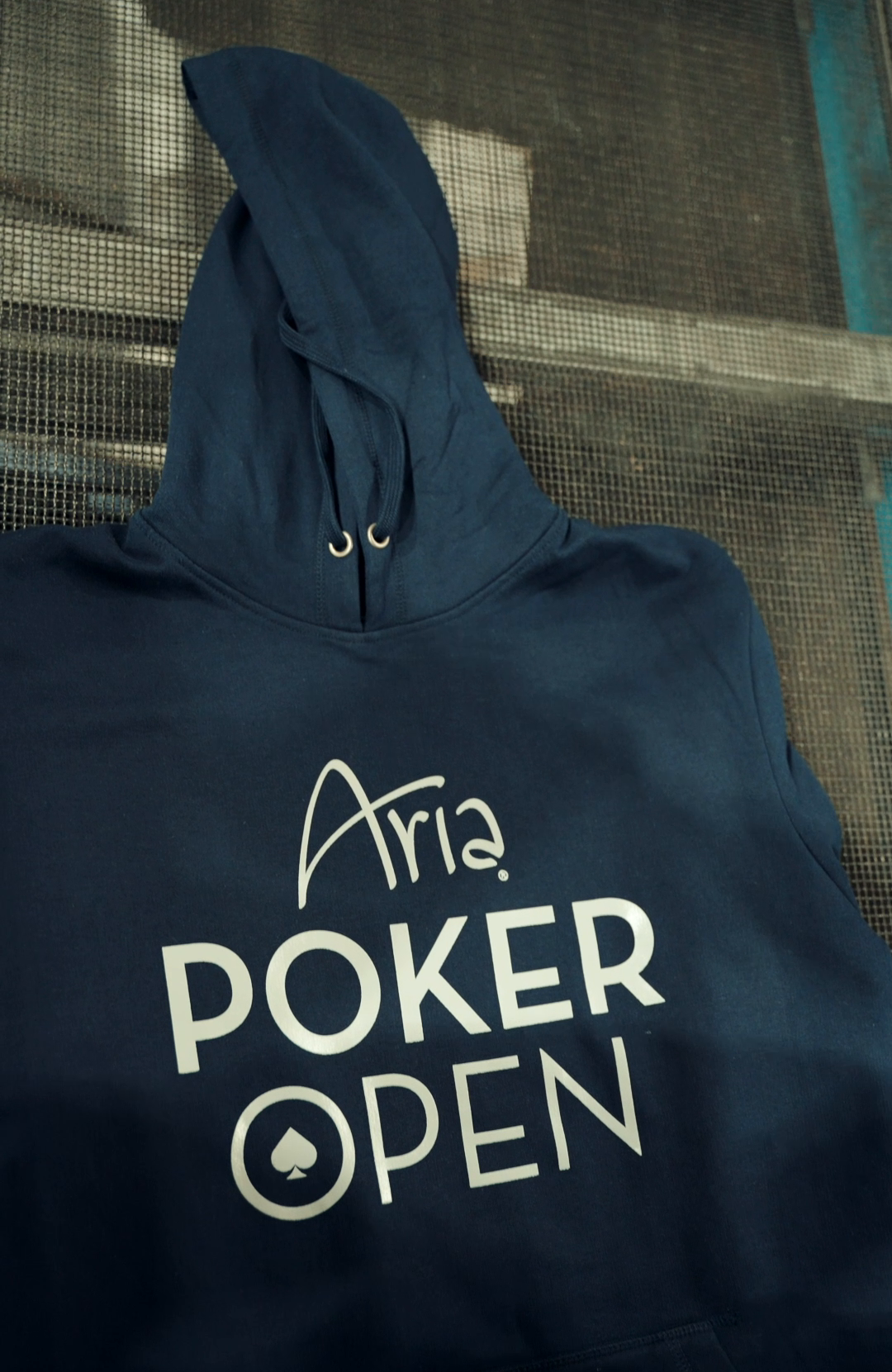Aria Poker Open branded hoodie - real screen printing photo