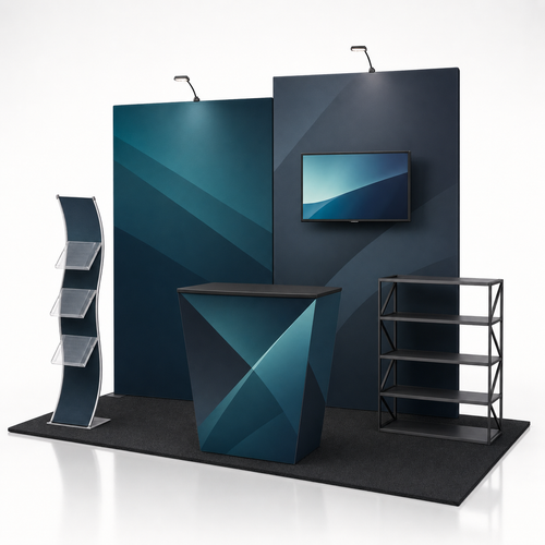 10x10 Custom Trade Show Booth — Style B1 - trade show booth display
