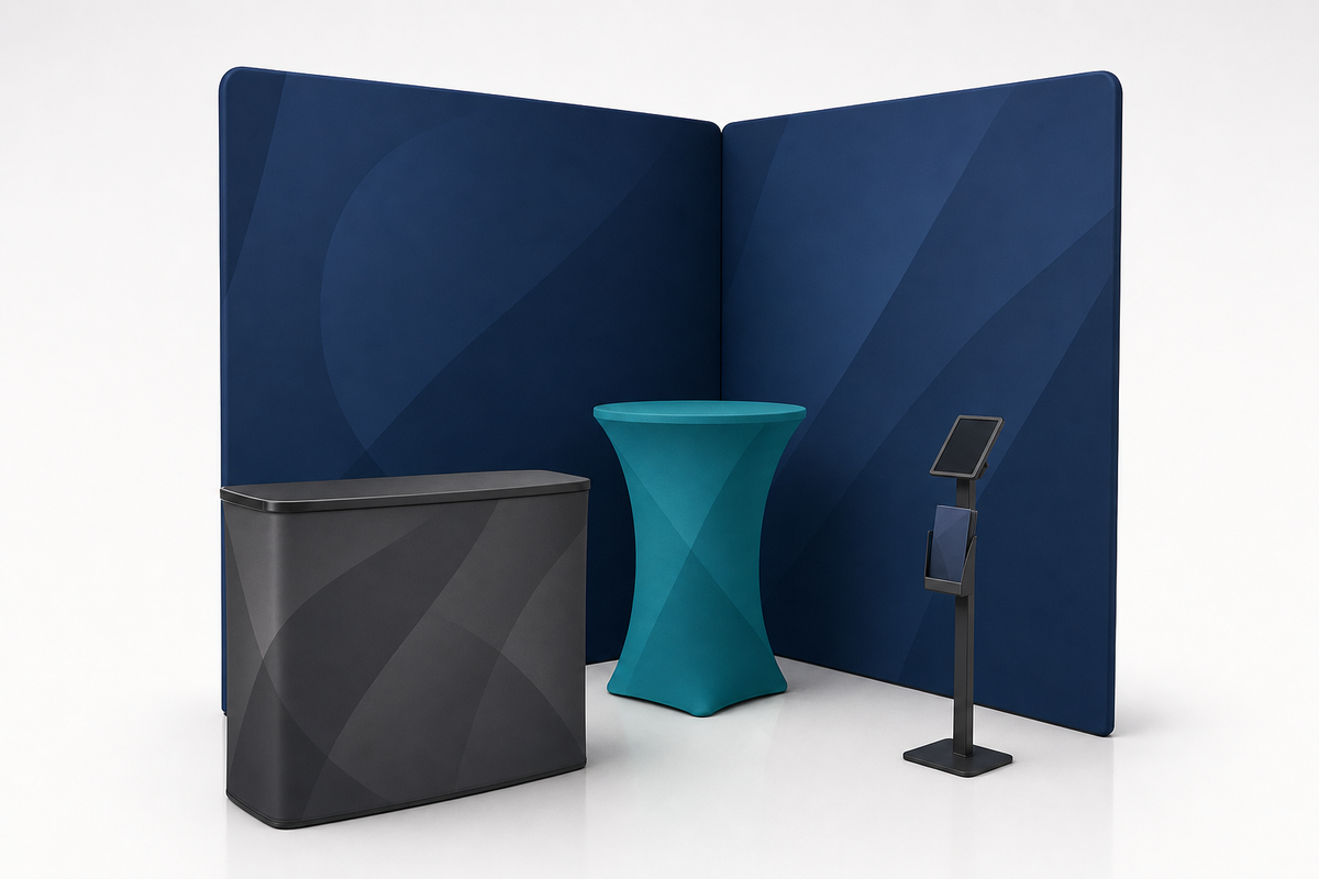 10x10 Custom Trade Show Booth — Style L - trade show booth display