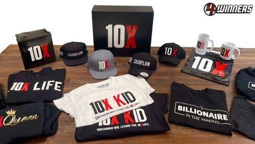 Custom Portfolio Gift Box — real apparel and drinkware flat lay from a client project