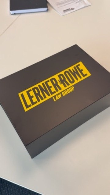 Custom Portfolio Gift Box — real closed box from a client project