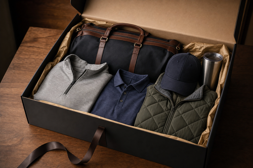 Custom Portfolio Gift Box — concept preview (AI-generated)