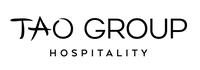 Black text reading 'TAO GROUP HOSPITALITY' on a plain white background.