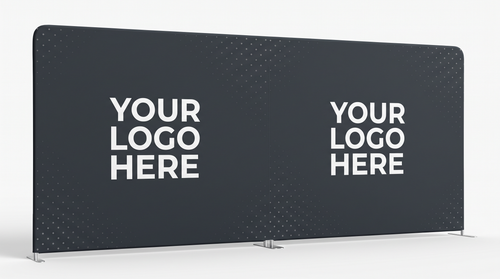 Straight Tension Fabric Display - 20ft (AI concept render, custom logo shown for illustration only)